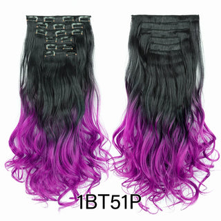 Buy 1bt51p 22Inch Synthetic Long Curly 16Clips Clip in Hair Extensions