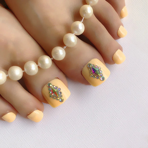 Candy Color Artificial False Toe Nails