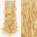 22Inch Long Straight Wavy Hair Extension 7Pcs/Set 16 Clips