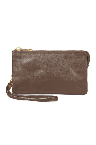 Buy dark-gold Vegan Leather Wallet With Detachable Wristlet