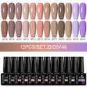 10/12pcs Spring Macaron Nail Gel Polish Set