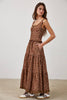 Floral Lace Trim Front Tie Top & Skirt Set