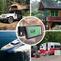 ACOPOWER 500A Battery Monitor, High and Low Voltage Programmable Alarm, Voltage Range 10v-120v