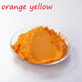 Buy orange-yellow 500g/Bag Multicolour Pearl Mica Powder Pigment Light Purple Pearlescent Pigment for Cosmetic Making.