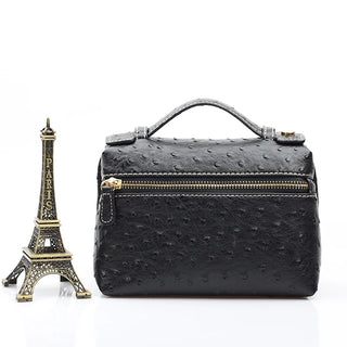 Buy ostrich-black-s Snake Pattern Clutch Make Up Bags