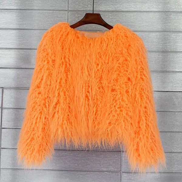 Fur Coats Women Autumn Winter Top Fashion Pink Faux Fur Coat Elegant Thick Warm Faux Fur Jackets for Women 2022