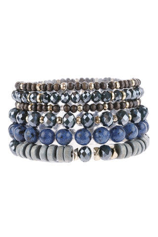 Buy blue Mix Stackable Charm Bracelet