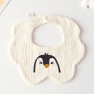 Buy big-headed-penguin Cotton Gauze Baby Print Bibs Infant Bib