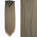 22Inch Long Straight Wavy Hair Extension 7Pcs/Set 16 Clips