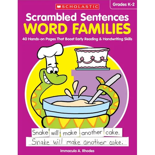 Scrambled Sentences: Word Families: 40 Hands-On Pages That Boost Early Reading & Handwriting Skills - Paperback