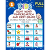 Sight Word Kindergarten and First Grade Colorful Picture Flash Cards English Slovak: Learning to read basic vocabulary card games. Improve reading com - Paperback