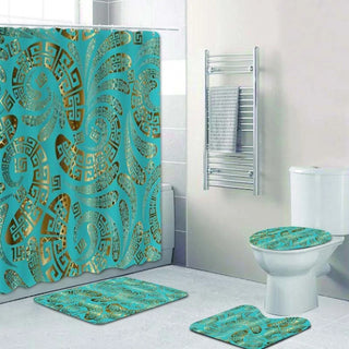 Buy 4pcs-set10 Modern Geometric Shower Curtain Set