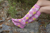 Traditional Argyle Knee High Socks Set