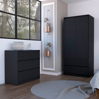 Lewes 2 Piece Bedroom Set, Black