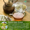 FreshDrinkUS Morning Vitality Digest & Detox Mix, Fennel, Ginger & Lemongrass Herbal Tea Bags Bundle, 100% Natural & Pure Seeds and Leaves, No Sugar, No Caffeine, No Gluten, Vegan, Biodegradable Tea Bags, Hand-Made Process – Herbal Beverage