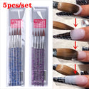 Crystal Handle Acrylic Powder Nail Brushes