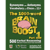 Synonyms and Antonyms, Vocabulary and Cloze: The 1000 Word 11+ Brain Boost Part 1: 500 CEM style Verbal Reasoning Exam Paper Questions in 10 Minute Te - Paperback