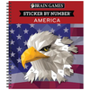 Brain Games - Sticker by Number: America (28 Images to Sticker) - Spiral