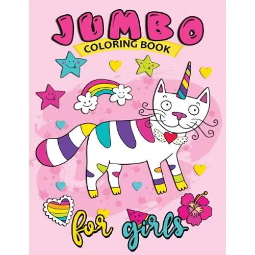 Jumbo Coloring Book for girls: Easy and Beautiful Animals Coloring Pages - Paperback