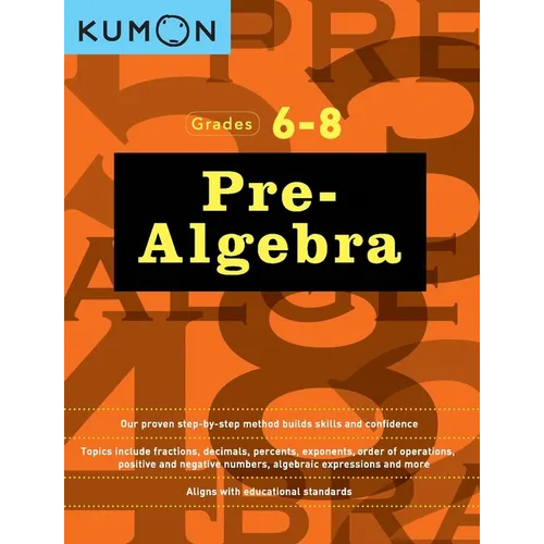 Kumon Grades 6-8 Pre-Algebra - Paperback