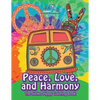 Peace, Love, and Harmony: The Sixties Hippy Coloring Book - Paperback