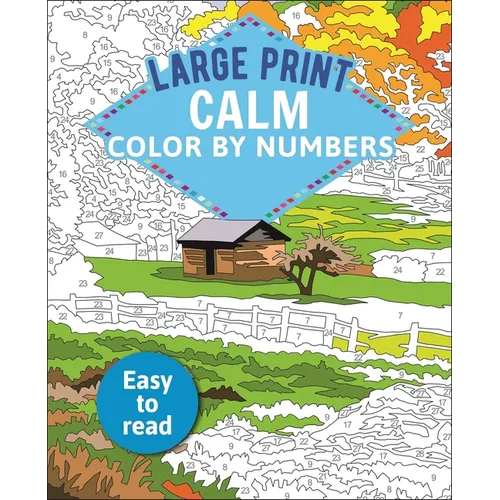 Large Print Calm Color by Numbers - Paperback