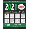 2021 Adult Puzzle Book: 365 Extreme Variety Puzzles for Every Day of the Year: 12 Puzzle Types (Sudoku, Fillomino, Battleships, Calcudoku, Binary Puzz - Paperback