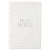 KJV Bible Thinline Large Print (Faux Leather, White) - Leather