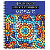 Brain Games - Sticker by Number: Mosaic (20 Complex Images to Sticker) - Spiral