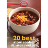 Betty Crocker 20 Best Slow Cooker Dinner Recipes - Paperback