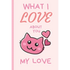 What I Love You About You My Love: Lovely Valentines Day Gift for Him with 52 Reasons for Your Love, Fill in Empty Spaces - Paperback