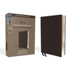 NIV, Personal Size Reference Bible, Large Print, Premium Leather, Black, Red Letter Edition, Comfort Print - Leather