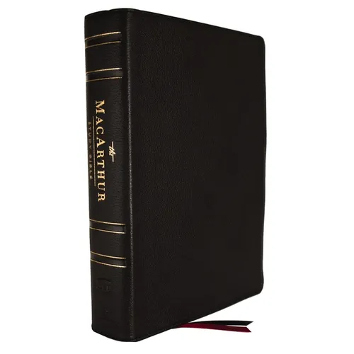 Nkjv, MacArthur Study Bible, Black Genuine Leather, Comfort Print: Unleashing God's Truth One Verse at a Time (Holy Bible, New King James Version) - Leather