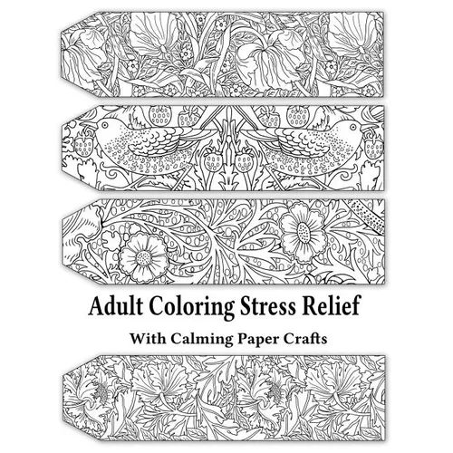 Adult Coloring Stress Relief with Calming Paper Crafts: Adult Coloring Stress Relief #1 - Paperback