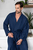 Waffle Spa Bathrobe for Men -  Absorbent, Lightweight