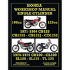 HONDA 100cc & 125cc SINGLE CYLINDER 1970-1984 WORKSHOP MANUAL - Paperback