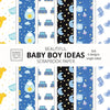 Beautiful Baby Boy Ideas Scrapbook Paper 8x8 Designer Baby Shower Scrapbook Paper Ideas for Decorative Art, DIY Projects, Homemade Crafts, Cool Nurser - Paperback