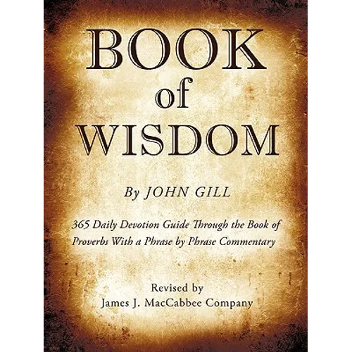 Book of Wisdom By John Gill - Paperback