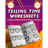 Telling Time Worksheets - Practice Reading Clocks For 1st Grade & 2nd Grade: Telling Time Clock Worksheets, Clocks, Hours, Half Hours, Quarter Hours, - Paperback