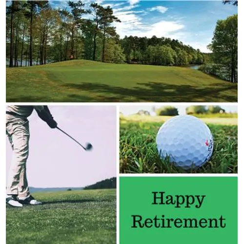 Golf Retirement Guest Book (Hardcover): Retirement book, retirement gift, Guestbook for retirement, retirement book to sign, message book, memory book - Hardcover