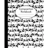 Composition Notebook: Cute Panda Pattern - College Ruled - Notebook For Kids, School Notebook - Paperback