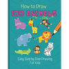 How to Draw 100 Animals: Simple Step-by-Step Way To Draw Animals - Elephants, Tigers, Dogs, Cats, Horses, Birds, Fish, And More - A Drawing Gui - Paperback