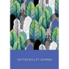 Geometric Leaves - Dotted Bullet Journal: Medium A5 - 5.83X8.27 - Paperback