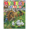 Mystery Mosaic Color By Number: Large Print landscape Adult Coloring Book Intricate Pixel Color By Number - Paperback
