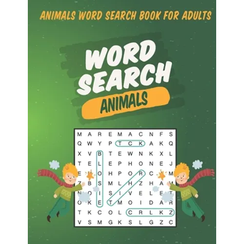 Animals Word Search Book For Adults: Large Print Puzzle For Adults & Seniors - Paperback