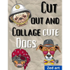 Cut out and collage cute dogs: Beautiful & Hight Quality Images And Illustrations For Collage Lovers And Mixed Media Artists And Designers 8,5 x 11 i - Paperback