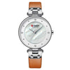 Women's Luxury Watches In Excellent Background And Zircon Designs Business Style Wristwatch Perfect Gift For Her