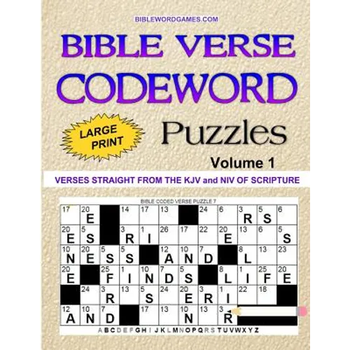 Bible Verse Codeword Puzzles Vol.1: 60 New Bible Verse Codeword Puzzles in Large Print Paperback - Paperback