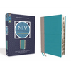NIV Study Bible, Fully Revised Edition, Leathersoft, Teal/Gray, Red Letter, Thumb Indexed, Comfort Print - Imitation Leather