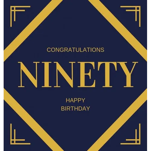 Happy 90th Birthday Guest Book (Hardcover): Happy 90th Birthday Guest book, party and birthday celebrations decor, memory book, ninety birthday, happy - Hardcover